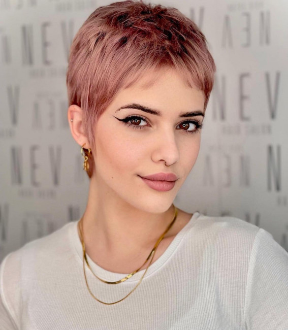 girl with pixie haircut