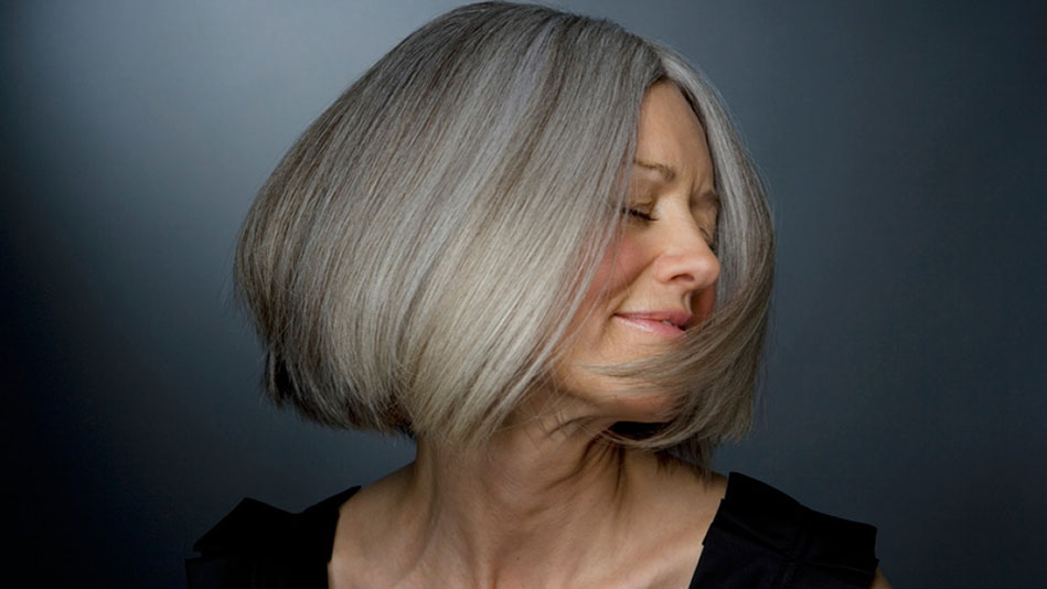 grey hair transition
